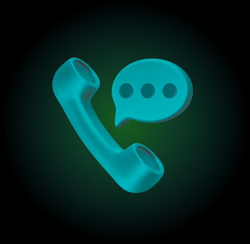 Teléfono con globo de chat - Contacto